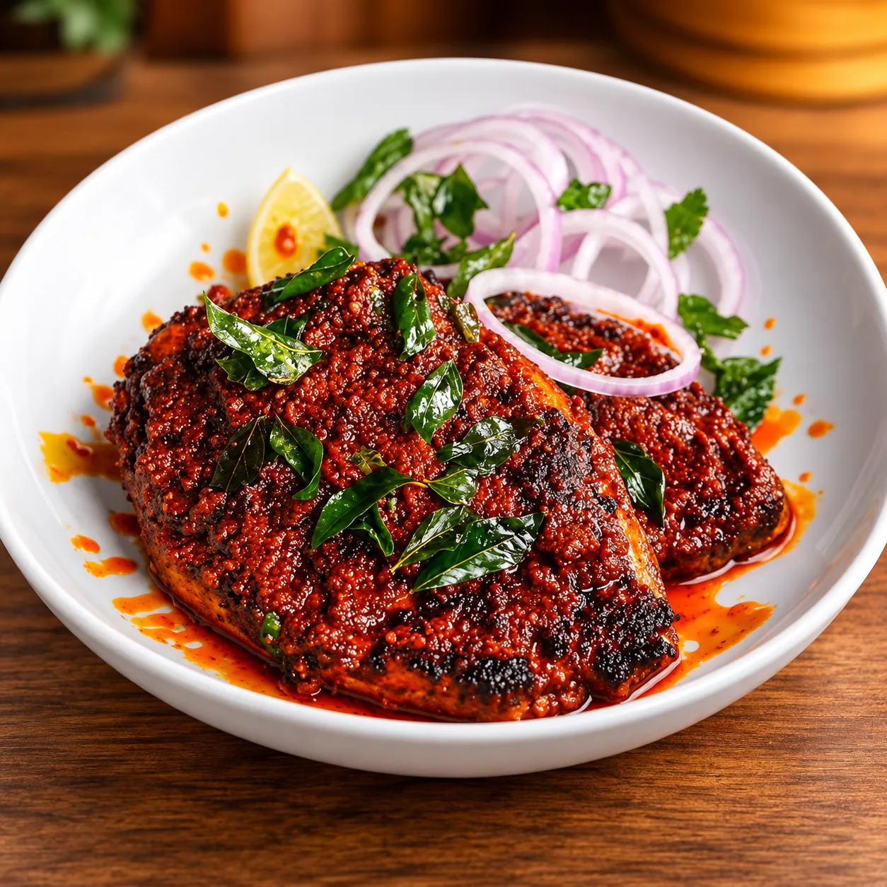 Kane fish tawa-fried in Kundapura masala
